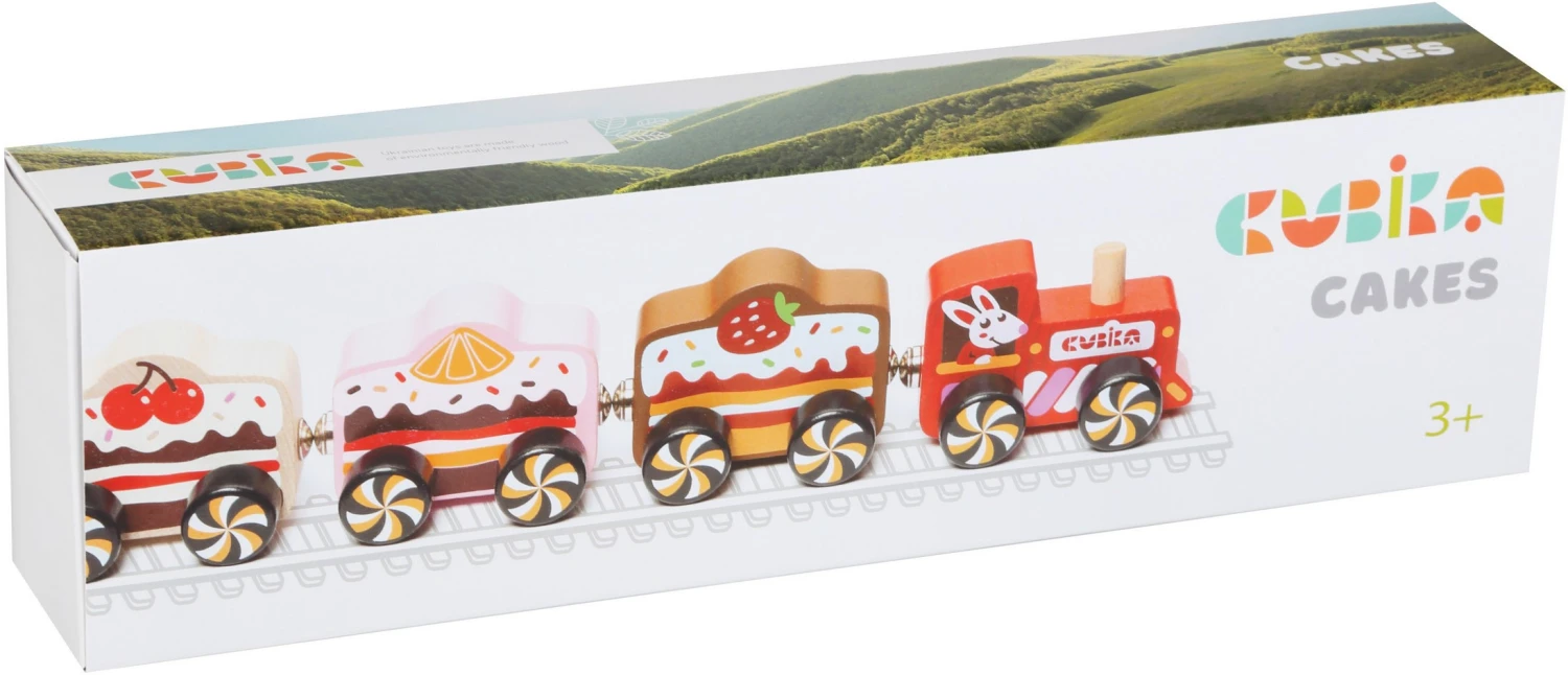 Cubika 15382 15351-Tren Pastelería De Madera Kinderspielzeug Aus Holz, Mehrfarbig 4 Cubika 15382 15351-Tren Pastelería De Madera Kinderspielzeug Aus Holz, Mehrfarbig – Bild 4