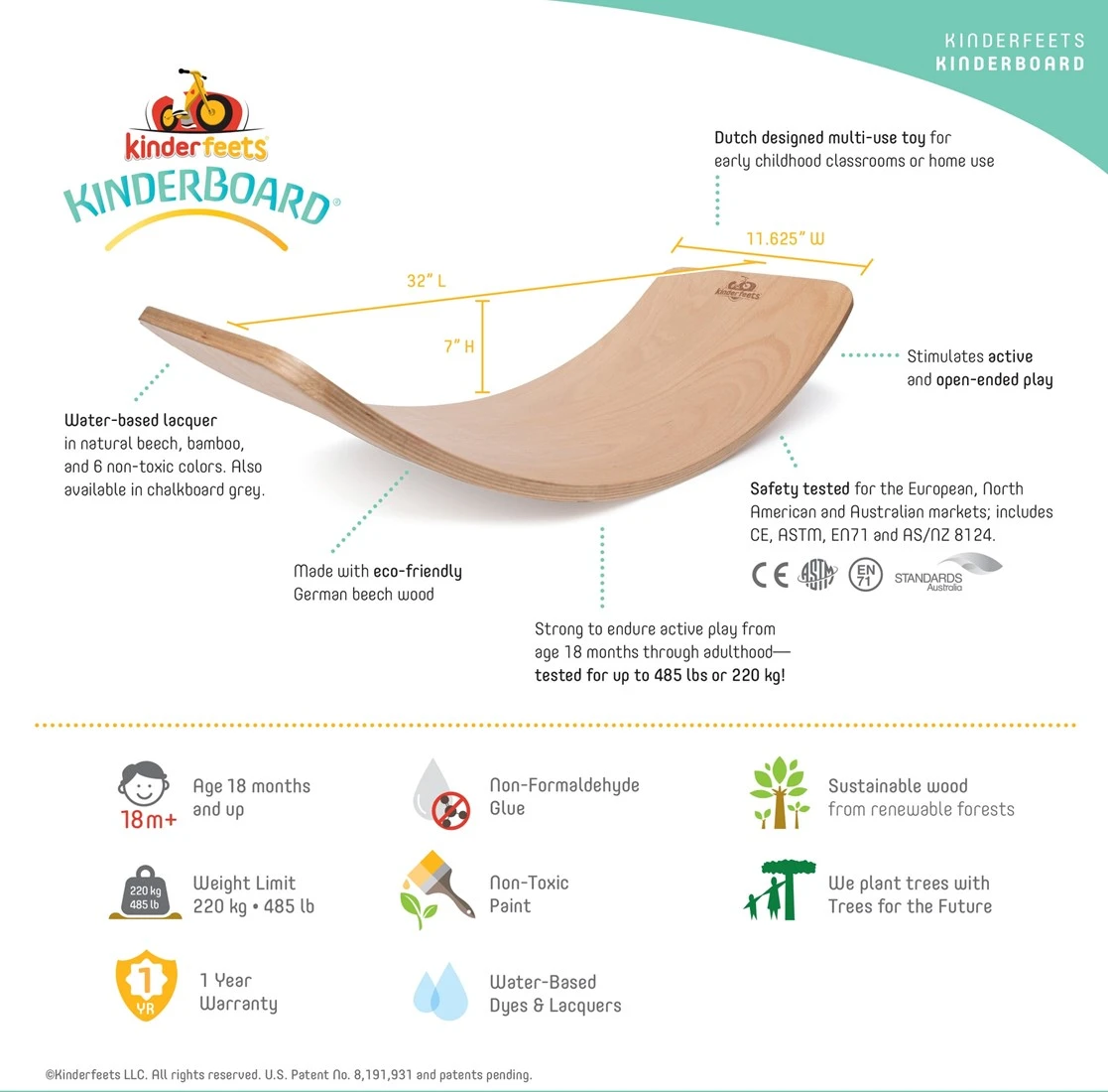 Kinderfeets Balance Board Aus Holz - Natur 6 Kinderfeets Balance Board Aus Holz - Natur – Bild 6