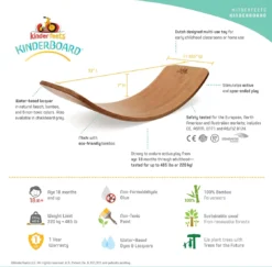 Kinderfeets Balance Board Aus Holz - Bambus -Schleich Verkaufe 602573246276 3