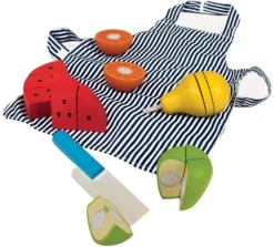 BigJigs Holzküche Zubehör Cutting Fruit Chef Set