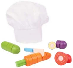 BigJigs Holzküche Zubehör Cutting Vegetables Chef Set