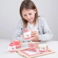 Bigjigs Pink Tea Tray -Schleich Verkaufe bigjigs pink tea tray 3