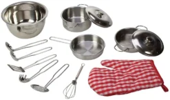 Bigjigs Toys Edelstahl Kochgeschirr-Set