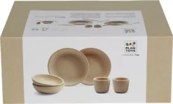 Plan Toys PlanToys Holzspielzeug Geschirrset 12 Plan Toys PlanToys Holzspielzeug Geschirrset -Schleich Verkaufe box 3614 tableware set 2