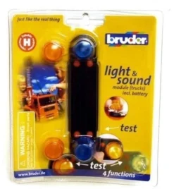 Bruder 02801 - Light And Sound Modul (trucks) Inklusive Batterie, Mit 4 Funktionen Polizei-Yelp, Motorengeräusch, Polizei- Und Feuerwehrsirene -Schleich Verkaufe bruder 02801 light and sound modul trucks inklusive batterie mit 4 funktionen polizei yelp motorengeraeusch polizei und feuerwehrsirene 3