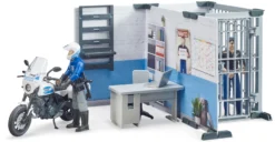 Bruder Bworld Politiekantoor, -cel En -motorfiets (62732)