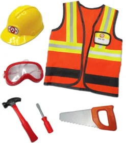 Great Pretenders Creative Education 81505 Pretenders Bauarbeiter Set Mit Zubehör Im Kleidersack Inkl. Arbeitsweste, Hartemütze, Maske, Hammer, Säge & Schraubendreher, Größe 5-6 -Schleich Verkaufe creative education 81505 pretenders bauarbeiter set mit zubehoer im kleidersack inkl arbeitsweste hartemuetze maske hammer saege schraubendreher groesse 5 6 3