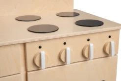 Van Dijk Toys Küchenblock, Herd Und Spüle Mit Rückwand Natural White -Schleich Verkaufe detail kookplaat