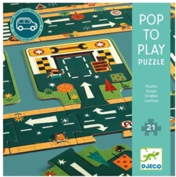 DJECO 37162 Pop To Play Carreteras Rennstrecke Und Spielsets Für Spielzeugautos