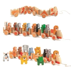 DJECO Jungle Wooden Train