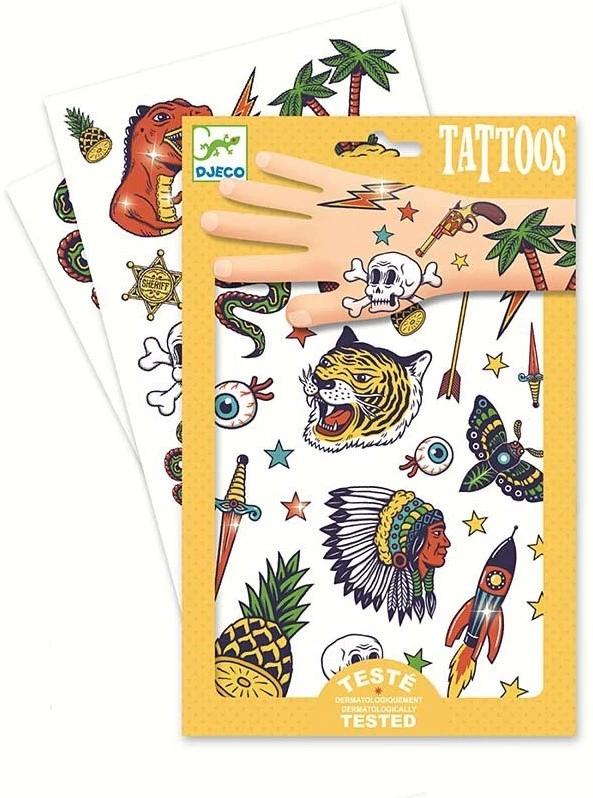 Djeco - Tattoos Bang, Blau, Klein (DJ09577A), Verschiedene Farben/Modelle 1 Djeco - Tattoos Bang, Blau, Klein (DJ09577A), Verschiedene Farben/Modelle