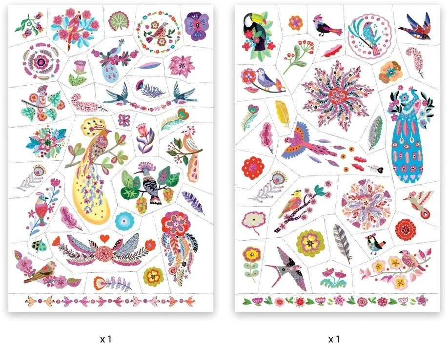 Djeco Tattoos Bunte Federn - 50 Stück 2 Djeco Tattoos Bunte Federn - 50 Stück – Bild 2