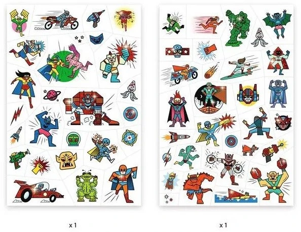 Djeco Tattoos Helden Gegen Schurken - 50 Stück 2 Djeco Tattoos Helden Gegen Schurken - 50 Stück – Bild 2
