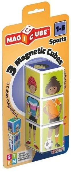 Geomag 111 SPORTS Magiccube Jobs 3 Cubes, Mehrfarbig