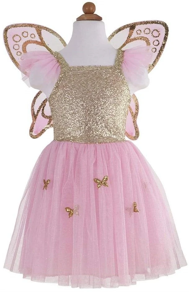 Great Pretenders Great Presenders Butterfly Dress W/wings Mützen, Masken Und Partyzubehör, Gold (32325) 1 Great Pretenders Great Presenders Butterfly Dress W/wings Mützen, Masken Und Partyzubehör, Gold (32325)