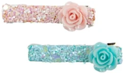Great Pretenders Boutique Glitter Rosette Haarspangen, 2 Stück