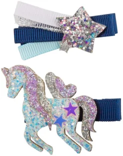 Great Pretenders Boutique Marine Einhorn Star Haarspange, 2 Stile Sortiert