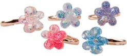 Great Pretenders Boutique Schimmer Blume Ringe, 5 Stück