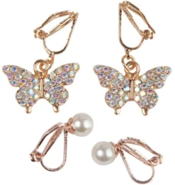 Great Pretenders Boutique Schmetterling Clip Auf Ohrringe, 2 Sets