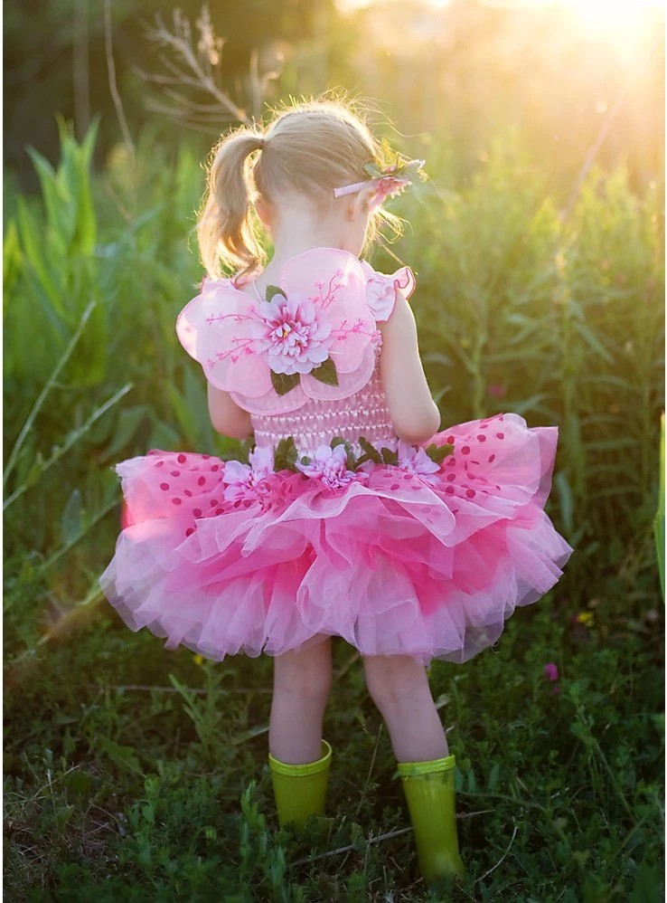 Great Pretenders Deluxe Kleid Blumenfee Pink Mit Flügeln Kinderkostüm 4-6 Jahre 3 Great Pretenders Deluxe Kleid Blumenfee Pink Mit Flügeln Kinderkostüm 4-6 Jahre – Bild 3