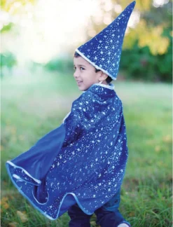 Great Pretenders - Glitter Wizard Cape&Hat Mützen, Masken Und Partyzubehör, Blau (61083) -Schleich Verkaufe great pretenders glitter wizard cape hat muetzen masken und partyzubehoer blau 61083 3
