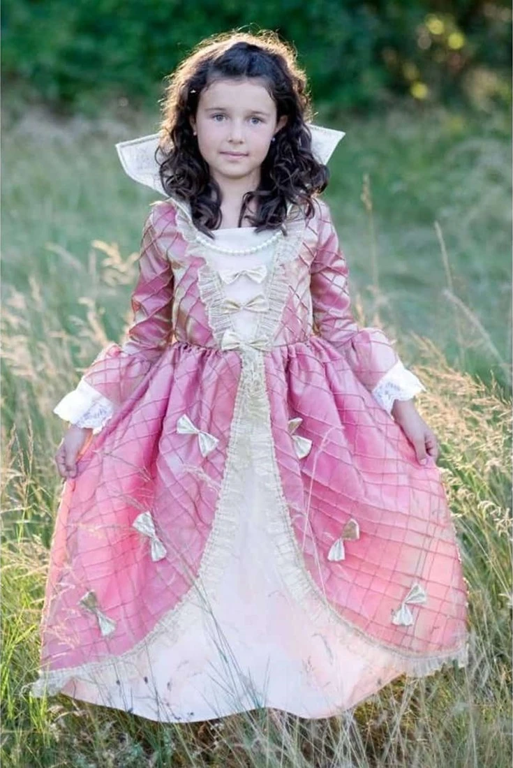 Great Pretenders Renaissance-Kleid Für Kinder, Rosa-Gold Grösse XL 2 Great Pretenders Renaissance-Kleid Für Kinder, Rosa-Gold Grösse XL – Bild 2