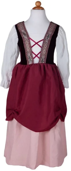 Great Pretenders Robe De Paysanne Médiévale Rose, Taille US 5-6