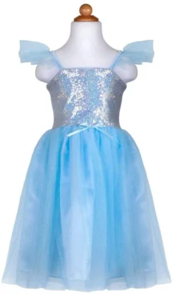 Great Pretenders Robe De Princesse Sequins Chatoyants Bleue Taille US 3-4