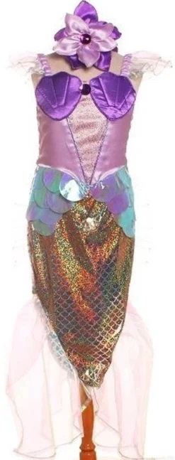 Great Pretenders Sirène, Robe Et Serre-tête, Bleu/Lilas, Taille US 7-8