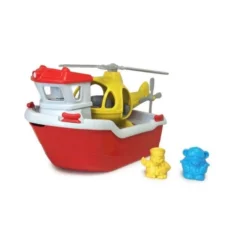 Green Toys Rettungsschiff Mit Helikopter