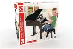 Hape E0320 - Fröhlicher Flügel, Kinderinstrument, Spielzeugklavier, Schwarz, Ab 3 Jahre
