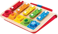 Hape E0334 Xylophon-Piano Shape Sorter, Multicolour