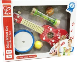Hape E0339 Mini-Band Set - Ukulele, Tamburin, Kastagnette, Rassel Und Regenmacher -Schleich Verkaufe hape e0339 mini band set ukulele tamburin kastagnette rassel und regenmacher 3