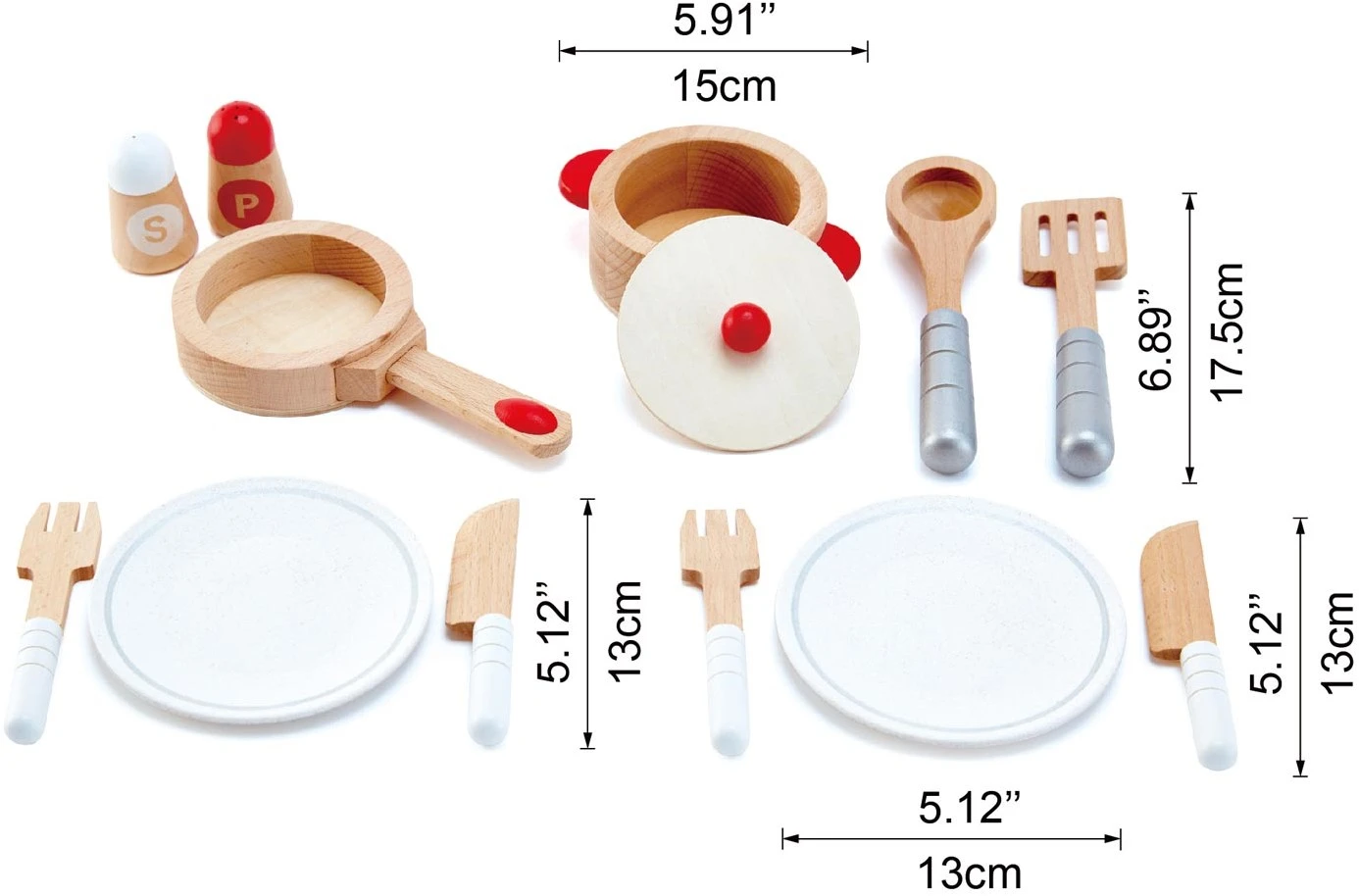 Hape Koch- & Servierset Von Hape| 13-teiliges Kochset Für Rollen- Und Fantasiespiele Mit Zubehör Aus Holz 3 Hape Koch- & Servierset Von Hape| 13-teiliges Kochset Für Rollen- Und Fantasiespiele Mit Zubehör Aus Holz – Bild 3