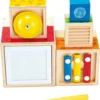 Hape Musik-Stapelwürfel | Sechsteiliges Buntes Musikbox-Spielzeug Aus Holz Für Kinder Ab 18 Monaten