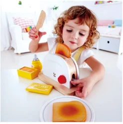 Hape Pop-up-Toaster-Set| Küchen-Fantasiespiel Mit Frühstückszubehör Für Kinder Von Hape -Schleich Verkaufe hape pop up toaster set kuechen fantasiespiel mit fruehstueckszubehoer fuer kinder von hape 3
