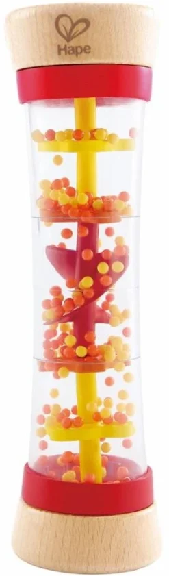 Hape Regenmacher | Mini-Rassel Aus Holz Regenmacher-Spielzeug, Rot