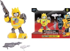 Dickie Jada Toys 253111004 Transformers, Bumblebee G1 Figur Aus Die-cast, Augen Mit Licht, Inkl. Batterien, Zubehör, 10 Cm, Gelb