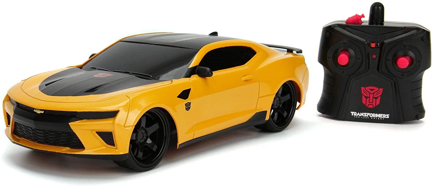 Jada Toys 253116000 Transformers RC Auto Bumblebee, 2016 Chevy Camaro, Ferngesteuertes Auto Mit 2 Kanal Funksteuerung, RC Auto Fährt Vorwärts Rückwärts, Links Rechts, USB Ladefunktion, Gelb 1 Jada Toys 253116000 Transformers RC Auto Bumblebee, 2016 Chevy Camaro, Ferngesteuertes Auto Mit 2 Kanal Funksteuerung, RC Auto Fährt Vorwärts Rückwärts, Links Rechts, USB Ladefunktion, Gelb