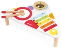 Janod - Confetti Holz-Musiktisch, Kinder-Musikinstrument, Spielzeugnachbildung Und Spielzeug Für Musikalisches Empfinden, Ab 1 Jahr, J07634