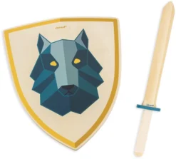 Janod - Houten Zwaard En Schild Wolf