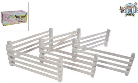 Kids Globe 6 Holzzäune 1:24 Weiß 1 Kids Globe 6 Holzzäune 1:24 Weiß