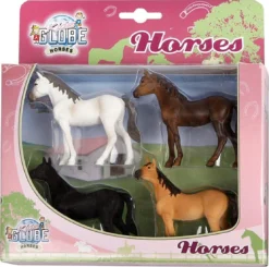 Kids Globe Horses 4 Pferde 1:32 2ass
