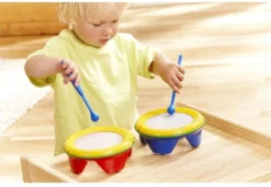 Klassische Trommel Für Kinder Ab 18 Monaten, 2 Teilig, Ca. 17 X 17 X 17 Cm -Schleich Verkaufe klassische trommel fuer kinder ab 18 monaten 2 teilig ca 17 x 17 x 17 cm 3