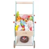Le Toy Van – Honeybake Einkaufswagen Aus Holz Mit Abnehmbarer Tasche | Supermarkt-Rollenspiel Lebensmittelladen TV316