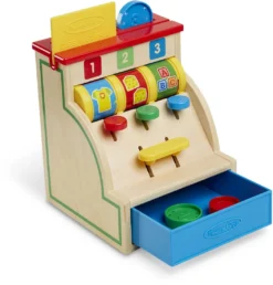 Melissa & Doug Melissa & Doug Registrierkasse Aus Holz Mit 3 Spielmünzen Und Kreditkarte