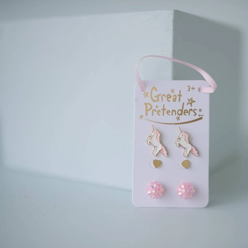 Great Pretenders Mif Boutique Ohrringe Einhorn Herz Und Kugel 3 Paar 2 Great Pretenders Mif Boutique Ohrringe Einhorn Herz Und Kugel 3 Paar – Bild 2