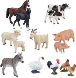 Mojo Edu Farm Speelgoed Boerderijdieren - 14 Stuks