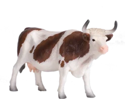 MOJO Simmental Kuh Realistische Bauernhoftierfigur Handbemalt -Schleich Verkaufe mojo farm speelgoed simmental koe 387220 1