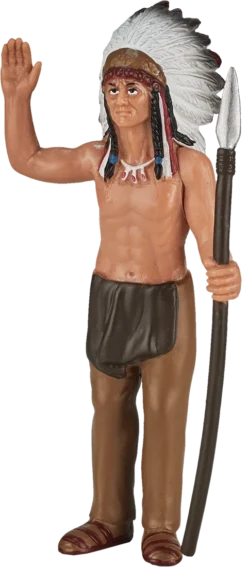 MOJO Indianerhäuptling, Realistische Geschichtskollektion, Handbemalte Spielzeugfigur